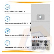 Гібридний трифазний інвертор Deye SUN-50K-SG01HP3-EU-BM4 (50 кВт)